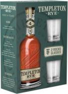 Templeton Rye Whiskey Aged 4 Years W/2 Rocks Glasses (750)