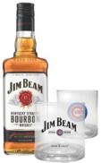 Jim Beam Bourbon Whiskey With Cubs Glass (750)
