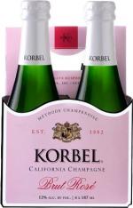 Korbel Brut Rose Champagne NV (4 pack 187ml) (4 pack 187ml)