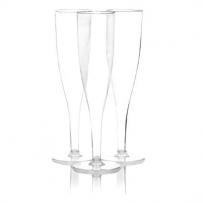 Party Essentials Plastic Champagne Glass 2 Piece (40 Per Sleeve)