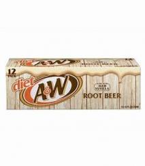 A & W Diet Root Beer (12 pack 12oz cans) (12 pack 12oz cans)