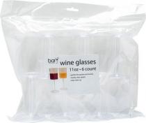 Bary3 Plastic Wine Glasses 6 Count