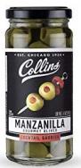 Collins Manzanilla Cocktail Olives, Martini/pimiento NV
